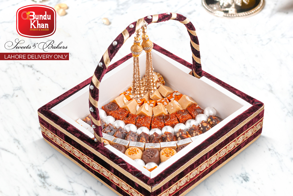 Premium Velvet Basket Bundu Khan Sweets